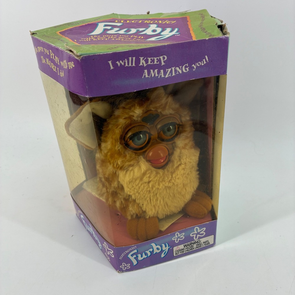 Vintage 1998 Tiger Electronics Furby Leopard Spotted 70-800 Original Box w/ tags